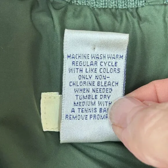 Fun DOWN Puffer VEST Maurices M with Faux Fur on Removable Hood Olive Green - Picture 12 of 13